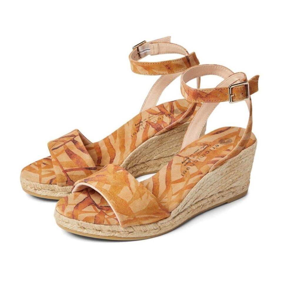 NEW Eric Michael Leather Sandals Women's Size 6 Strappy Heels Handmade in Spain